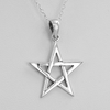 Witch Star Necklace Pentagram Jewelry Wiccan Charm Pendant