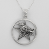 Silver Raven Pentacle Pendant