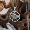 Silver Raven Pentacle Pendant