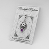 Sterling Silver Celtic Triquetra Knot Pentacle Pendant with Amethyst Drop Jewelry