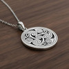 celtic triskele jewelry 925 silver spiral pendant