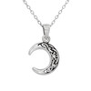 Celtic moon pendant with crescent design amulet charm