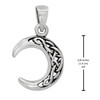 Small Celtic Moon Pendant Measurement 0.62 inches (16 mm) tall
