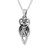 Sterling Silver Winged Moon Goddess Pendant Wicca Pagan Jewelry