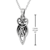 Sterling Silver Winged Moon Goddess Pendant Wicca Pagan Jewelry