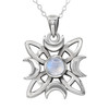 Witches Knot Necklace Sterling Silver Witchcraft Pendant Amulet