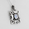 Witchcraft Protection Amulet Silver Witches Knot Moonstone Pendant