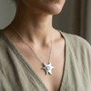 Triple Moon Goddess Pendant Moonstone Necklace made from .925 Sterling Silver