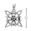 Witches Knot Pendant Measurement 0.75 inches tall (19 mm)