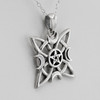 Witchcraft Protection Amulet Silver Witches Knot Pentagram
