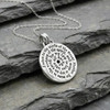 925 silver engraved Wiccan God and Goddess medallion amulet