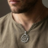 Wiccan Jewelry 925 Sterling Silver Dragon Pentacle Pendant