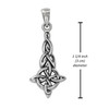 Witches Knot Pendant Necklace Measurement 1.25 inches tall (31 mm)