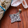 Adorn your spirit with the ancient magic of the Silver Celtic Witches Knot Pendant (hexefus)—a beautiful necklace and witchcraft amulet crafted for meaningful witch protection.