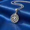 Celtic Triskele Necklace .925 Silver Trinity Pendant