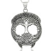 Sterling silver tree pendant serving as a beautiful large tree of life amulet, capturing the iconic Celtic tree necklace design reflecting on a crisp white background