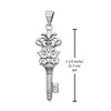 Ornate 925 Silver Hecate Key Pendant Wicca Goddess Amulet Necklace
