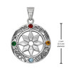 Zodiac Wheel Pendant Necklace Measurement 1 inch diameter (25 mm)