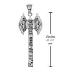 Celestial Zodiac Axe Pendant Necklace Measurement 2 inches tall (51 mm)