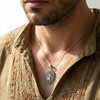 Tree of Life Pendant with Celtic Knotwork and a Spiral Silver Sun