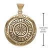 Wheel of the Year Gold-Tone Bronze Pendant Necklace