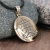 Ogou Feray Voodoo Veve Jewelry - Bronze Ogoun Pendant Necklace