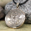 First Pentacle of the Sun Talisman Jewelry - Solid Bronze Pendant with Black Cord Necklace