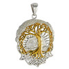 Sterling Silver Celtic Knot World Tree of Life Symbol Pendant with Gold Vermeil