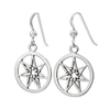 Fairy Star Earrings - Sterling Silver Septagram Heptagram Dangle Jewelry