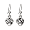 Hidden Pentagram Celtic Heart Earrings - Sterling Silver Witchy Witchcraft Jewelry