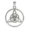 Sterling Silver Celtic Triquetra with Small Pentacle Pendant