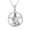 Rabbit Pentacle Necklace Featuring a Polished Silver Bunny Pendant