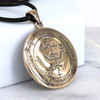 Bronze Archangel Michael Pendant Necklace - Angel Sigil Jewelry