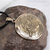 Bronze Archangel Michael Sigil Pendant Necklace with Black Cord