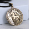 Archangel Gabriel Pendant Necklace Made From Solid Bronze with Black Necklace Cord