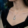 Sterling Silver Rabbit Necklace Showcasing a Modern Bunny Pendant