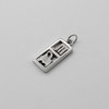.925 sterling silver back view of the Scorpio charm showcasing the hallmark and textured finish