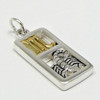 Sterling Silver Scorpio the Scorpion Zodiac Sign Pendant Charm with Vermeil