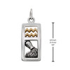 Aquarius jewelry piece featuring the zodiac's signature waves in gold vermeil over high-quality .925 sterling silver