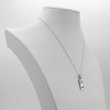 Silver Rectangular Chinese Zodiac Pig Amulet Necklace