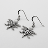 Silver Raven Earrings Representing the Morrigan and Triple Goddess Protection