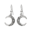 Crescent Moon Earrings - Sterling Silver Celtic Dangle Jewelry