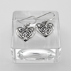 Womens Romantic Silver Jewelry Gift Celtic Heart Drop Earrings