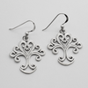 Tree of Life Heart Earrings .925 Sterling Silver