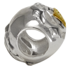 Sterling Silver Manipura Solar Plexus Chakra Charm Bead with Gold Accents