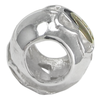 Sterling Silver Svadhisthana Sacral Chakra Charm Bead with Gold Accents