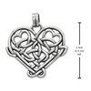 Celtic Heart Pendant Necklace Measurement 1 inch tall (25 mm)
