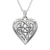 Romantic sterling silver Celtic love necklace with interlocking knots