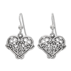 Celtic Heart Dangle Earrings .925 Sterling Silver