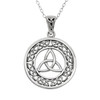 Triquetra Pendant Celtic Trinity Knot Necklace in .925 Sterling Silver